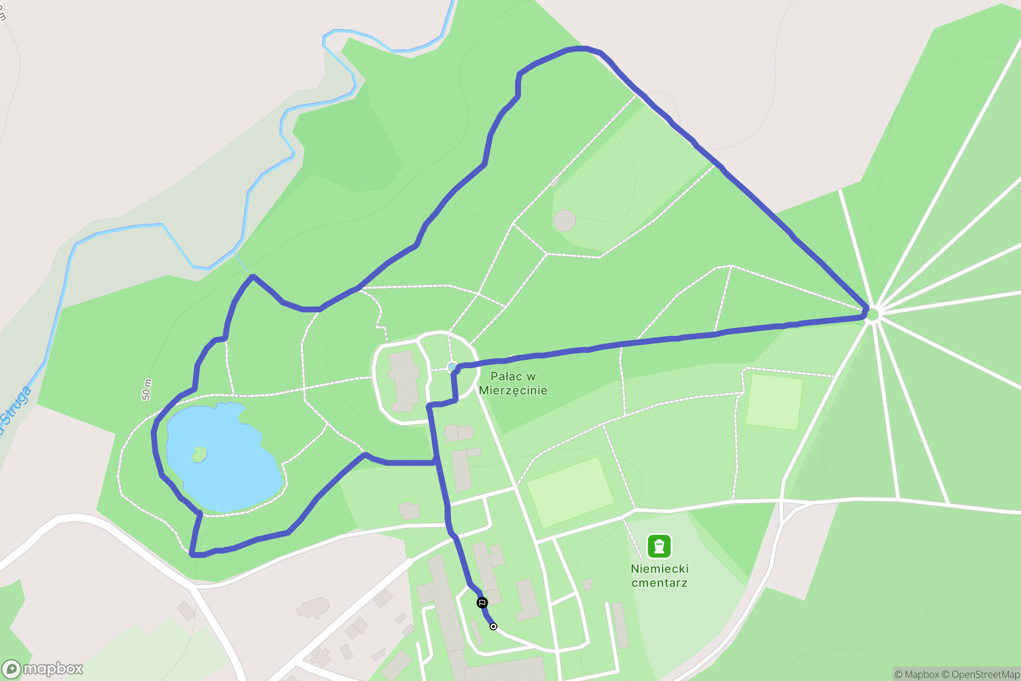 Mierzęcin: mapa trasy - Poland