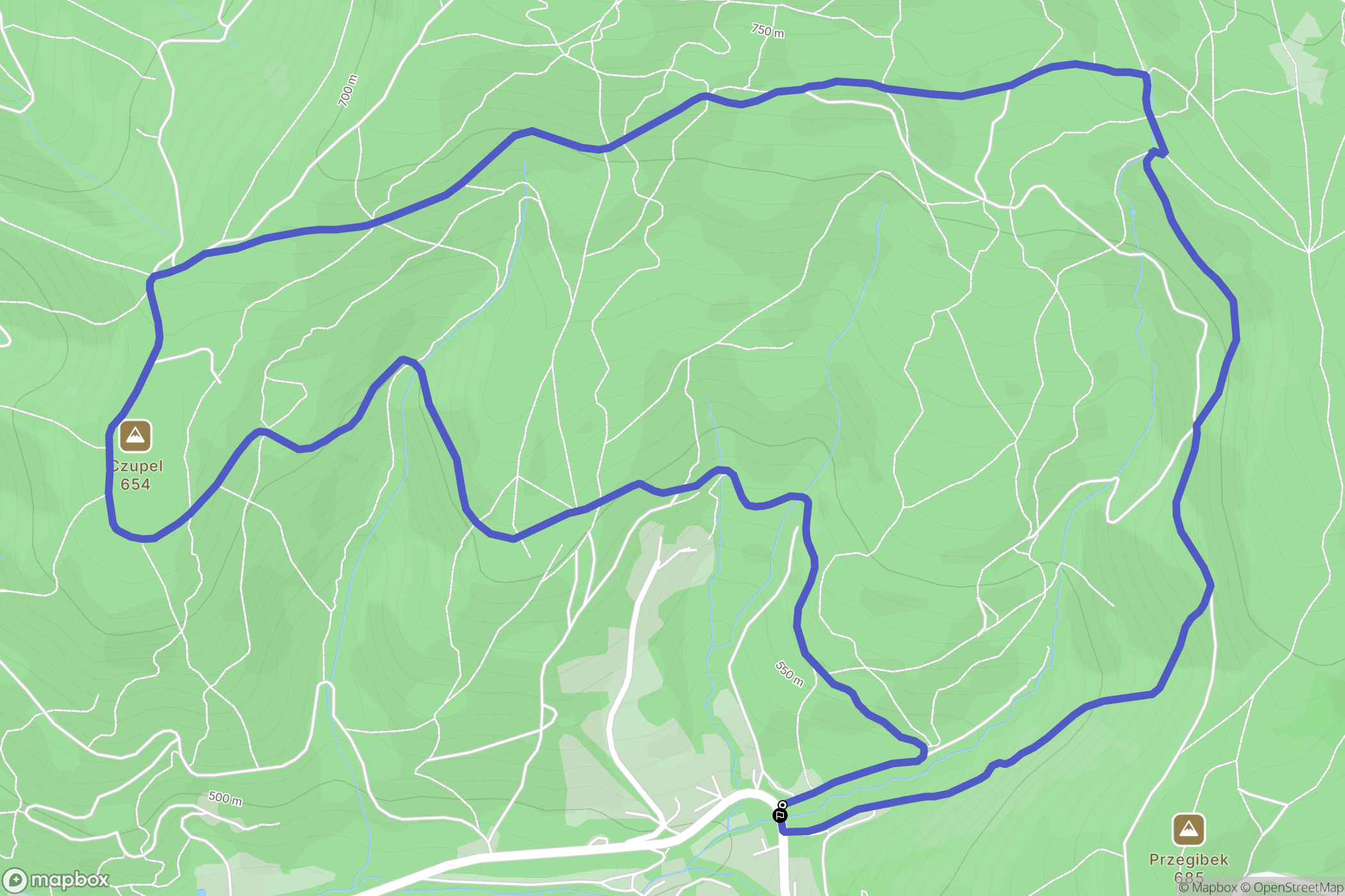 Bielsko-Biała: mapa trasy - Poland