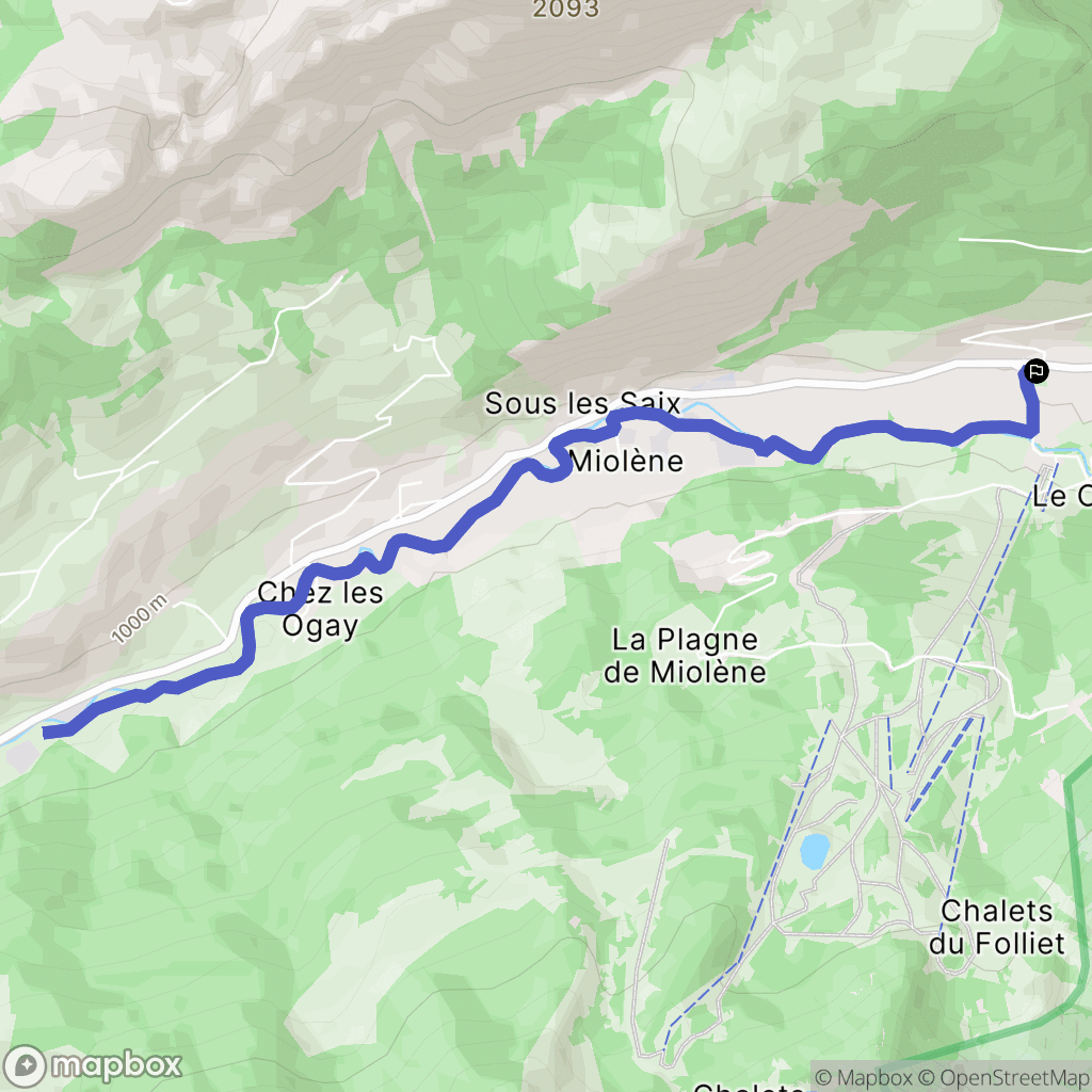 La Chapelle-d'Abondance : carte du parcours de randonnée - France
