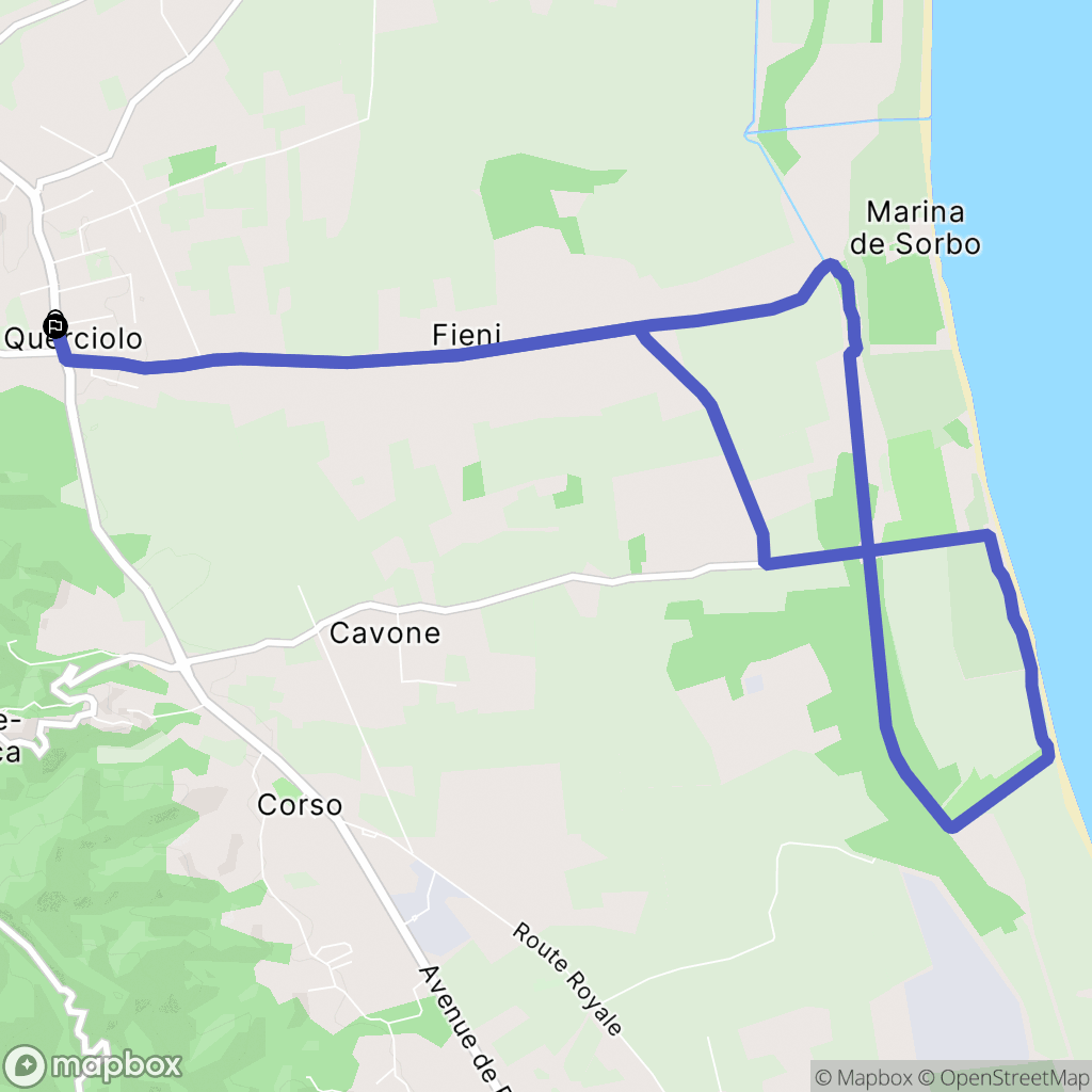 Sorbo-Ocagnano : carte du parcours de randonnée - France