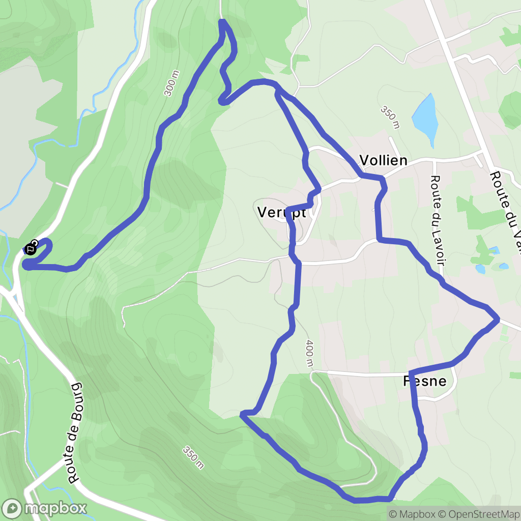 Chazey-Bons : carte du parcours de randonnée - France