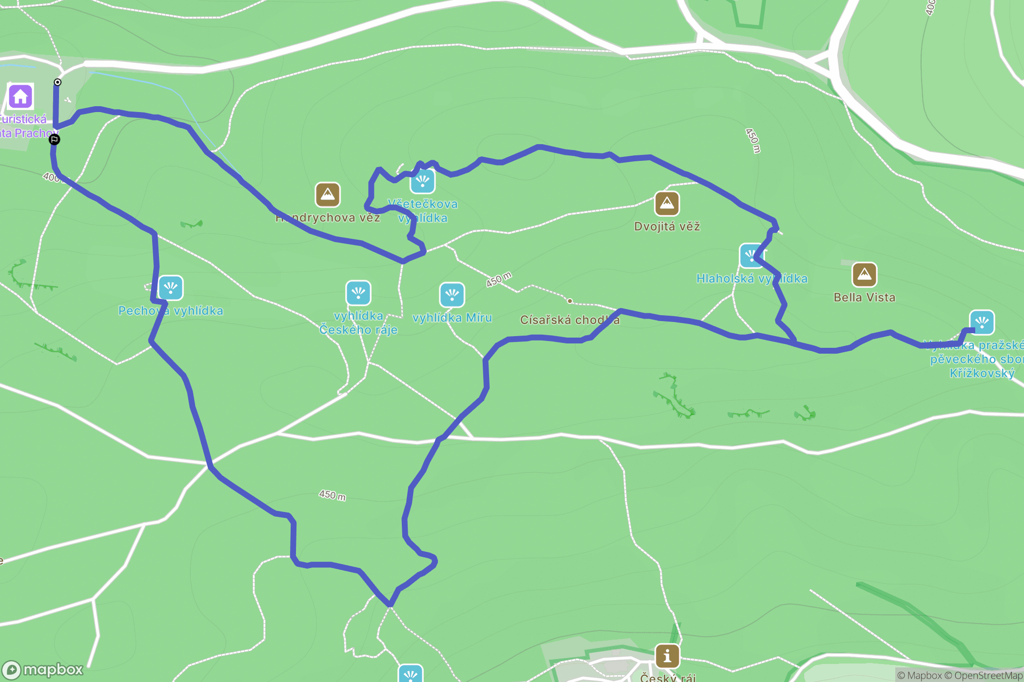 Zámostí-Blata: mapa trasy - Czechia