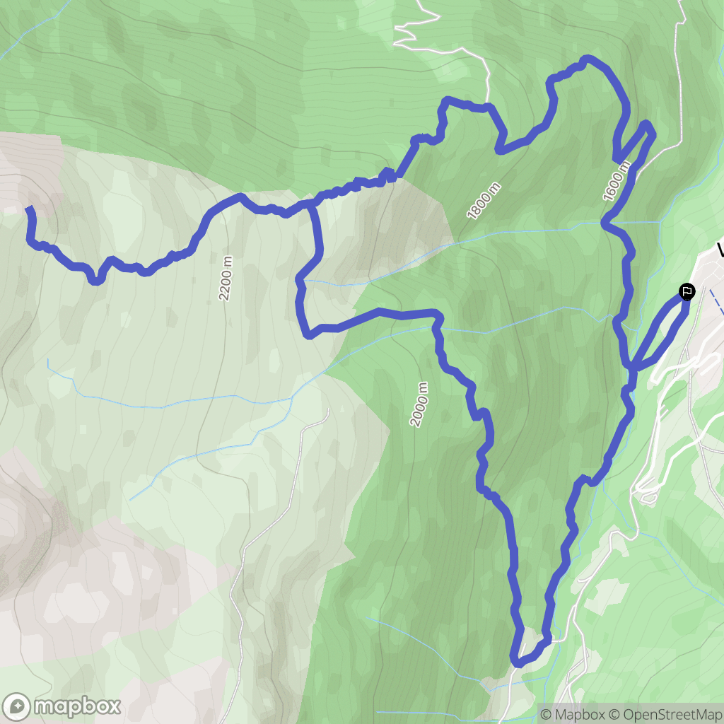 Modane : carte du parcours de randonnée - France