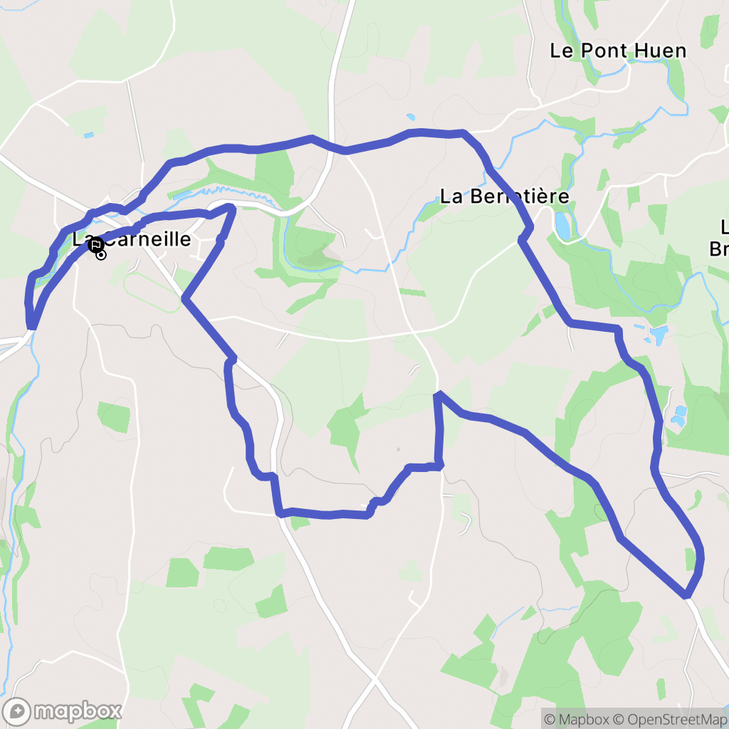 Athis-Val-de-Rouvre : carte du parcours de randonnée - France