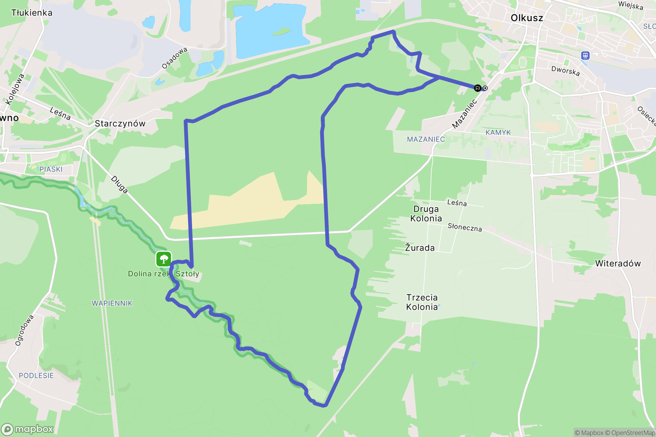 Olkusz: mapa trasy - Poland