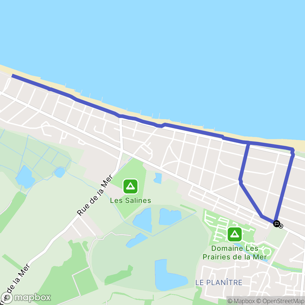 Ouistreham : carte du parcours de randonnée - France