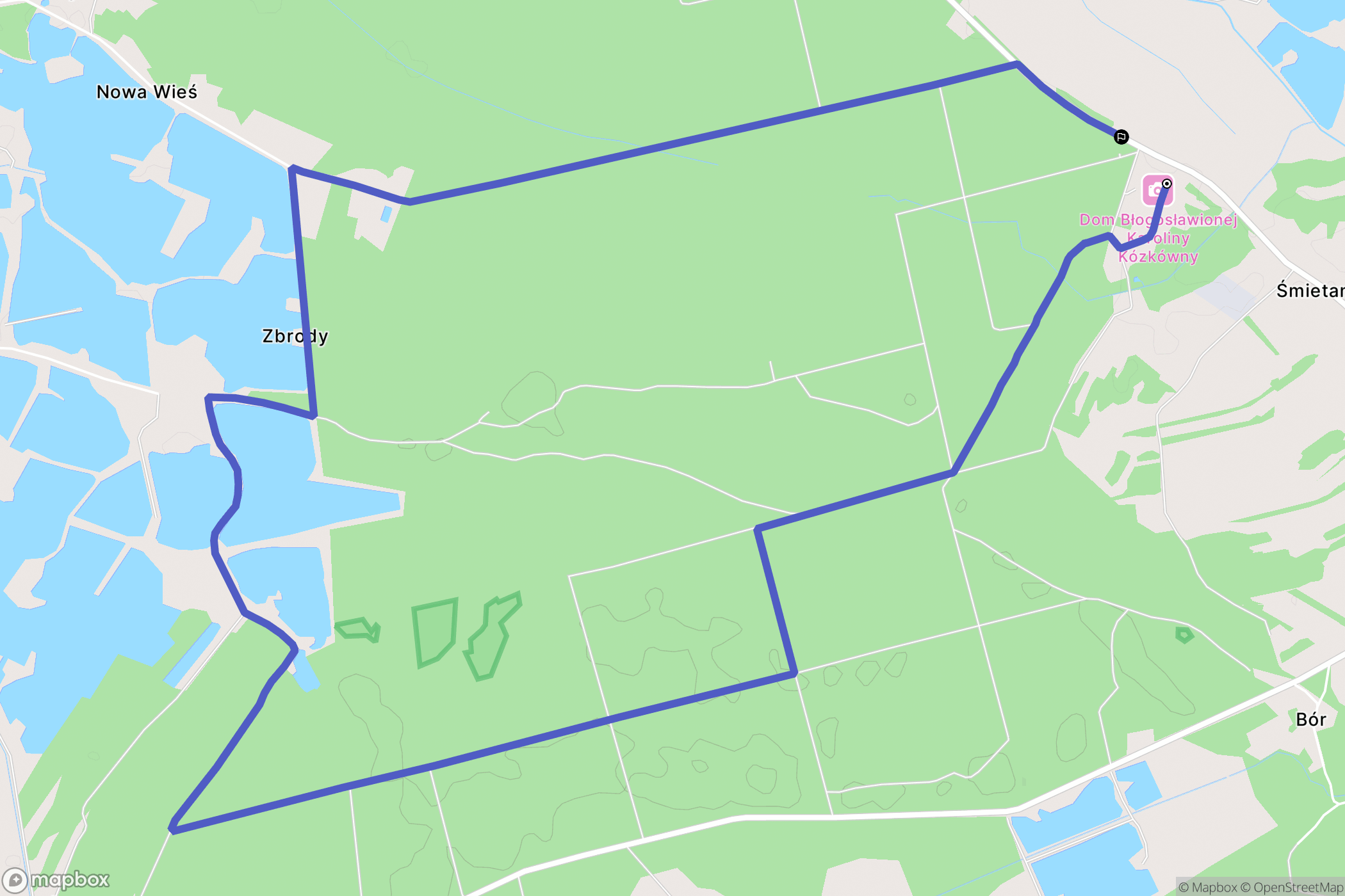 Wał-Ruda: mapa trasy - Poland