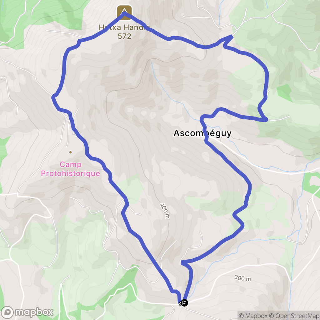 Lantabat : carte du parcours de randonnée - France