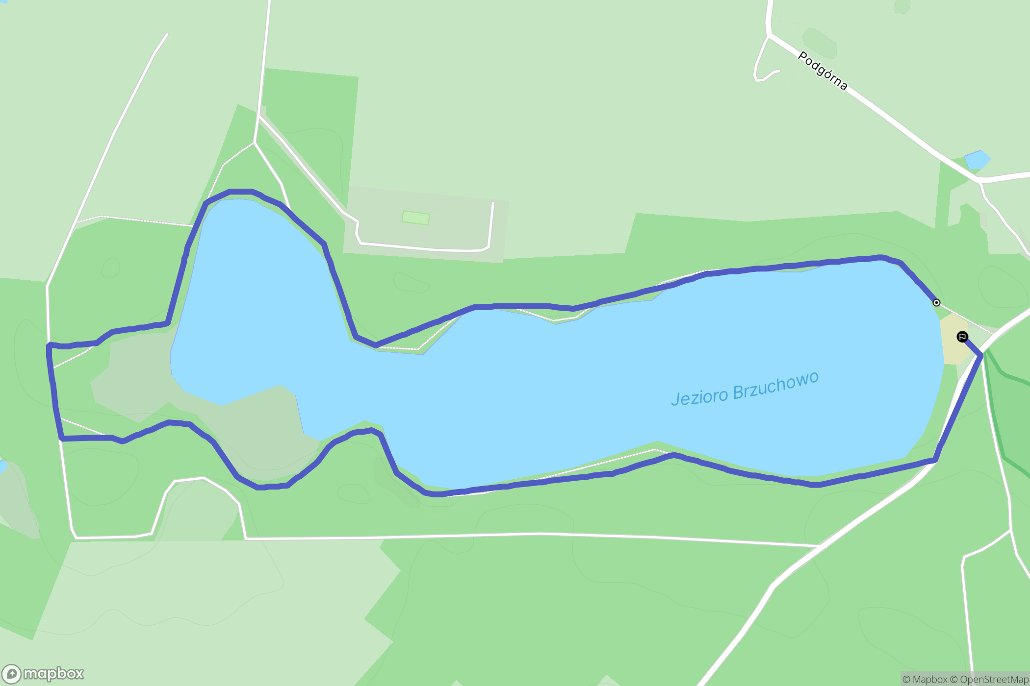 Kamień Krajeński: mapa trasy - Poland