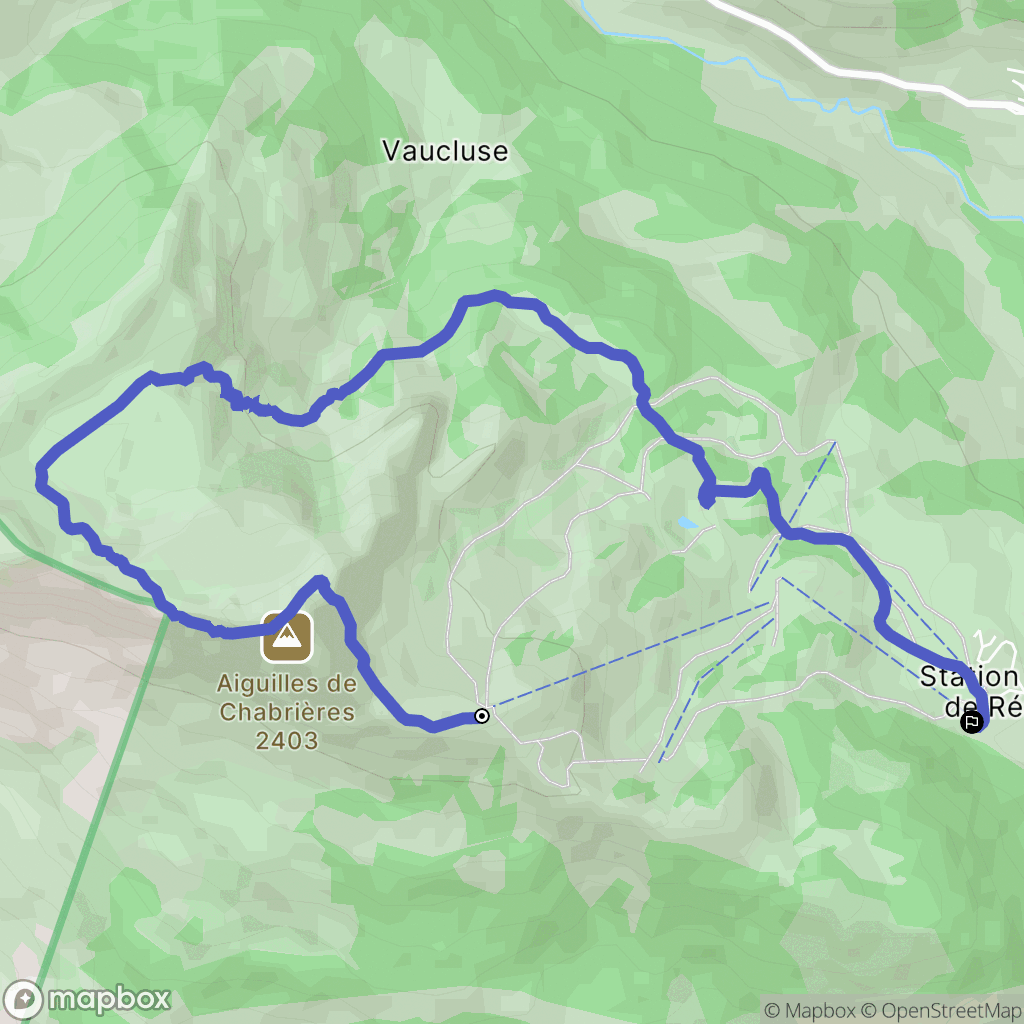 Réallon : carte du parcours de randonnée - France