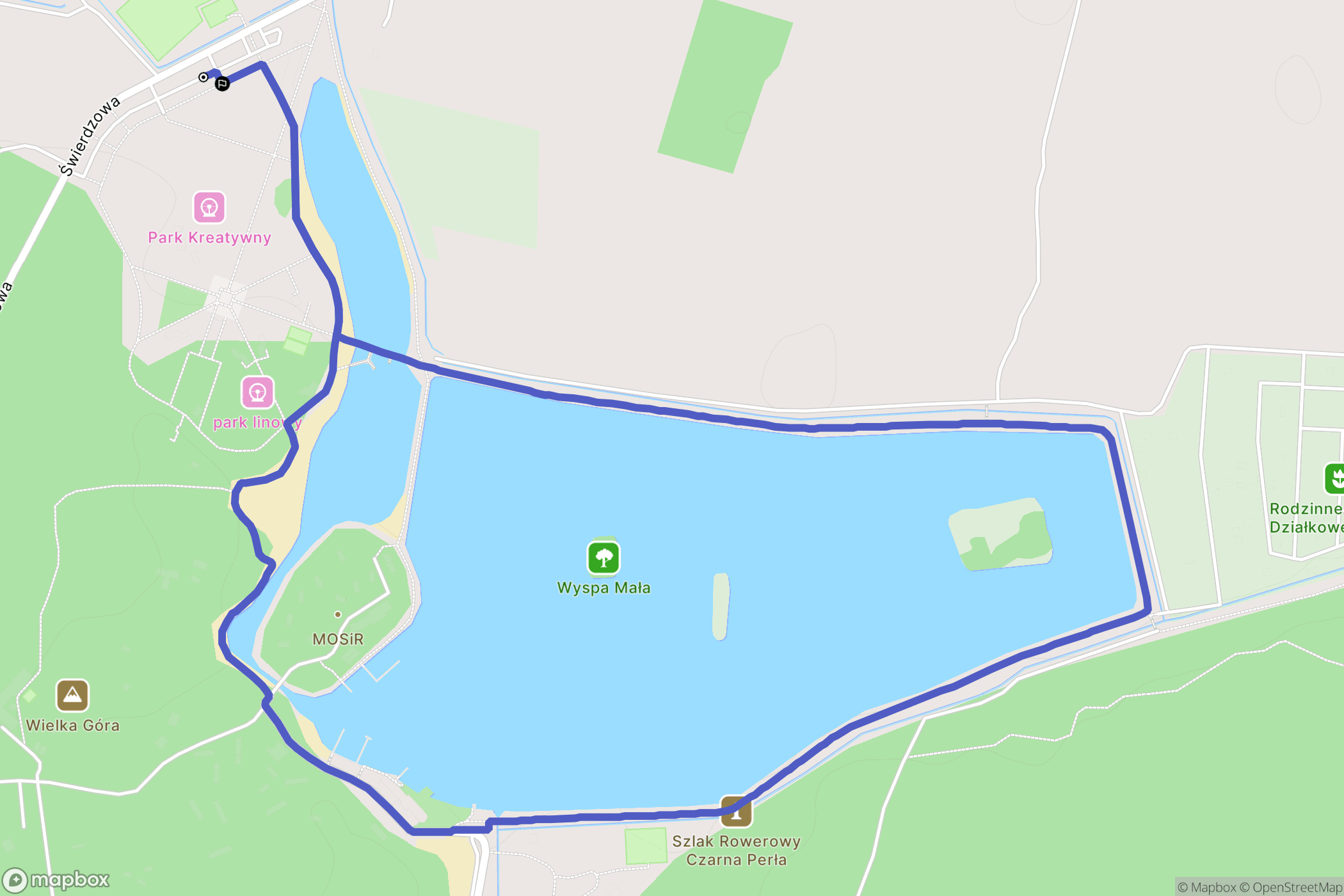 Janów Lubelski: mapa trasy - Poland