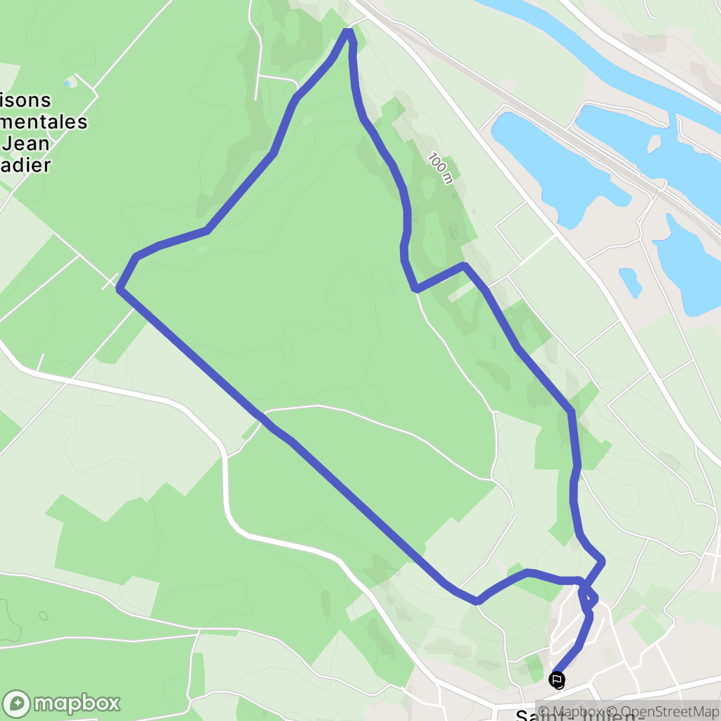 Saint-Julien-du-Sault : carte du parcours de randonnée - France