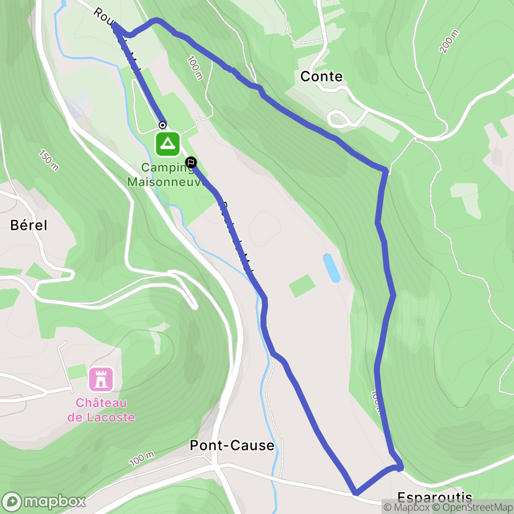 Castelnaud-la-Chapelle : carte du parcours de randonnée - France