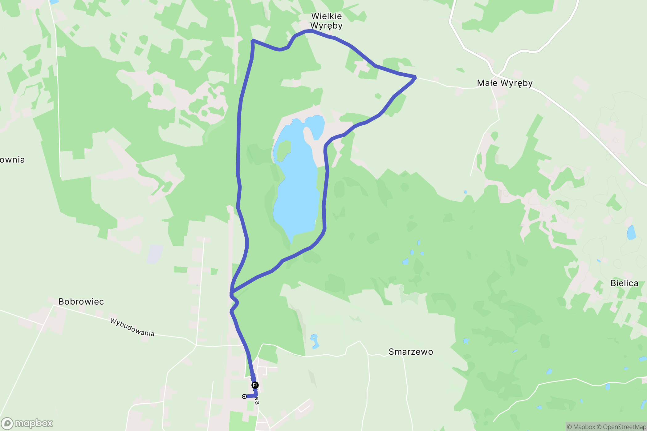 Smętowo Graniczne: mapa trasy - Poland