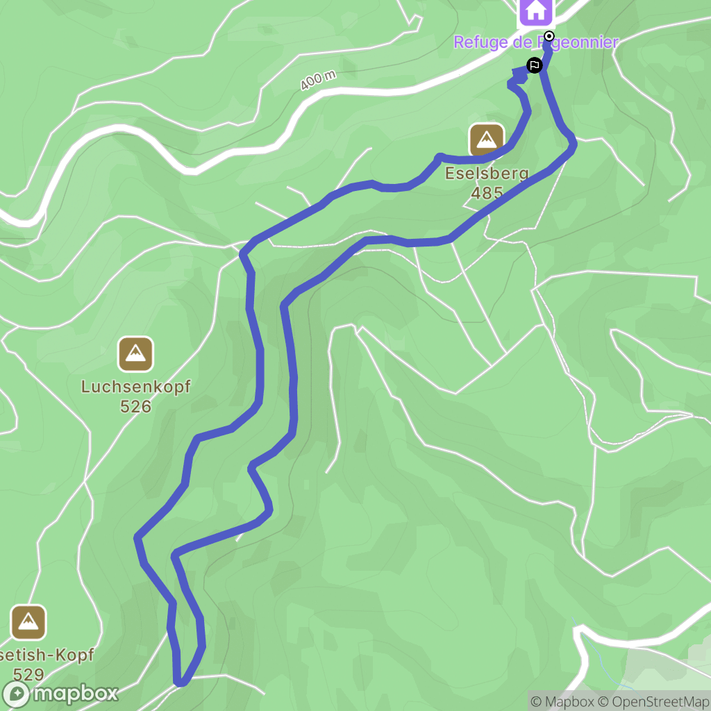 Wissembourg : carte du parcours de randonnée - France