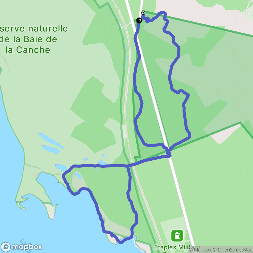 Camiers : carte du parcours de randonnée - France