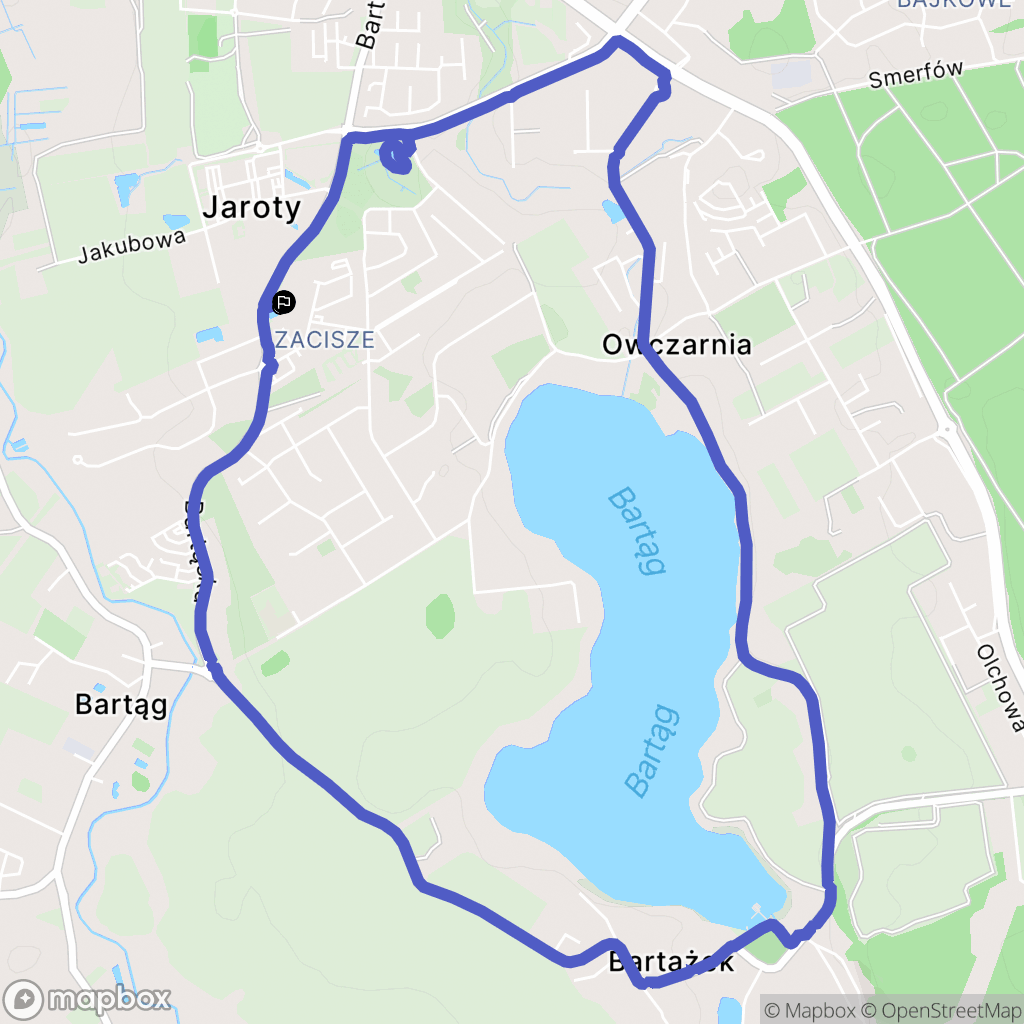 Olsztyn: mapa trasy - Poland