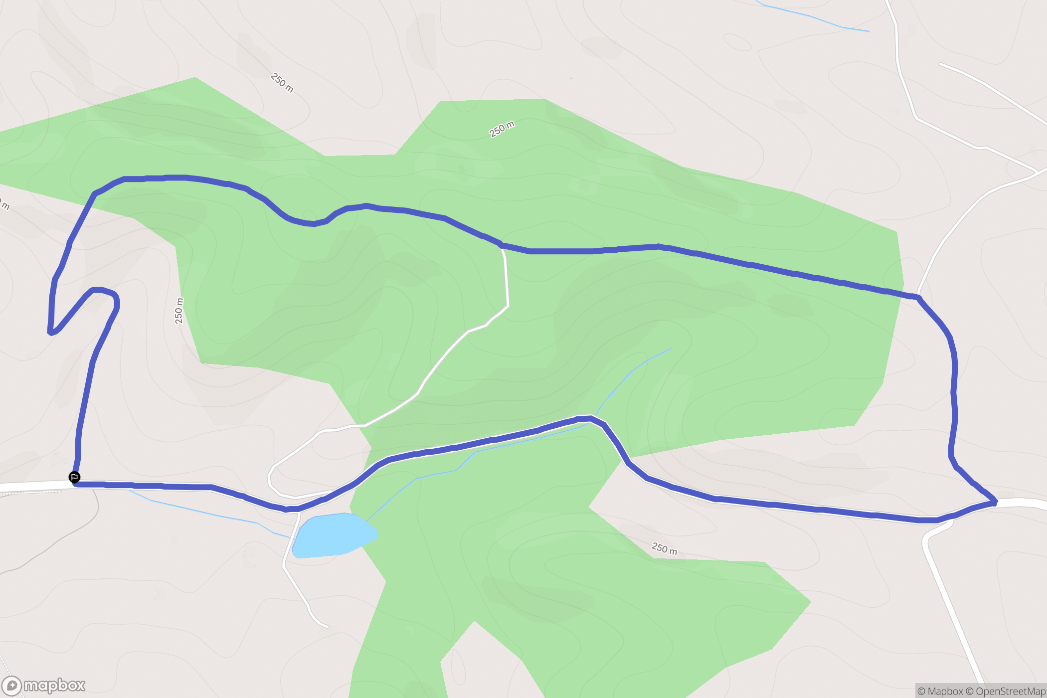 Faget-Abbatial : carte du parcours de randonnée - France