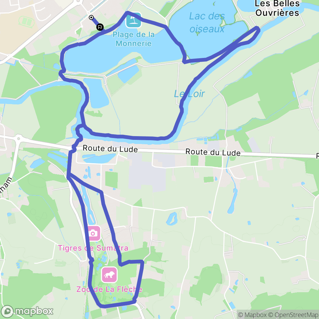 La Flèche : carte du parcours de randonnée - France