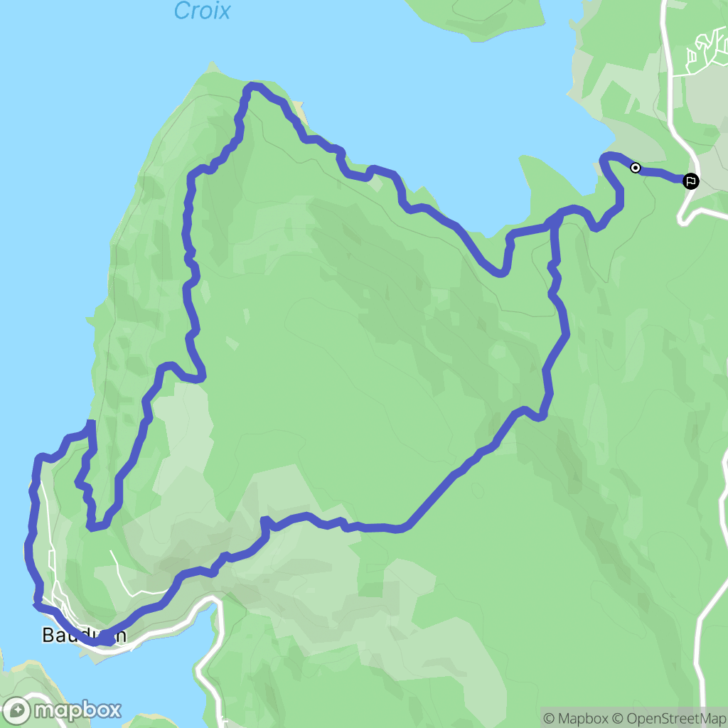 Les Salles-sur-Verdon : carte du parcours de randonnée - France