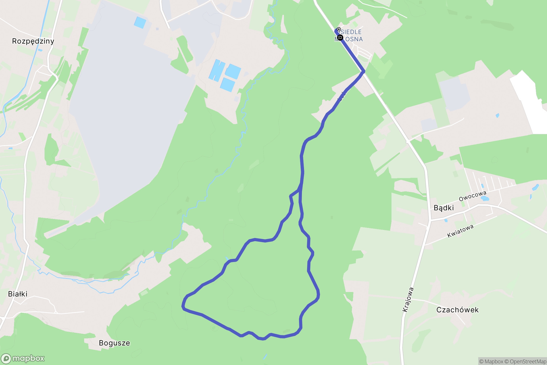 Kwidzyn: mapa trasy - Poland