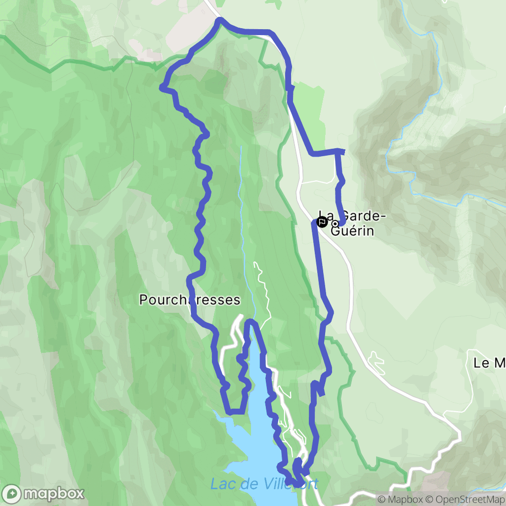 Prévenchères : carte du parcours de randonnée - France
