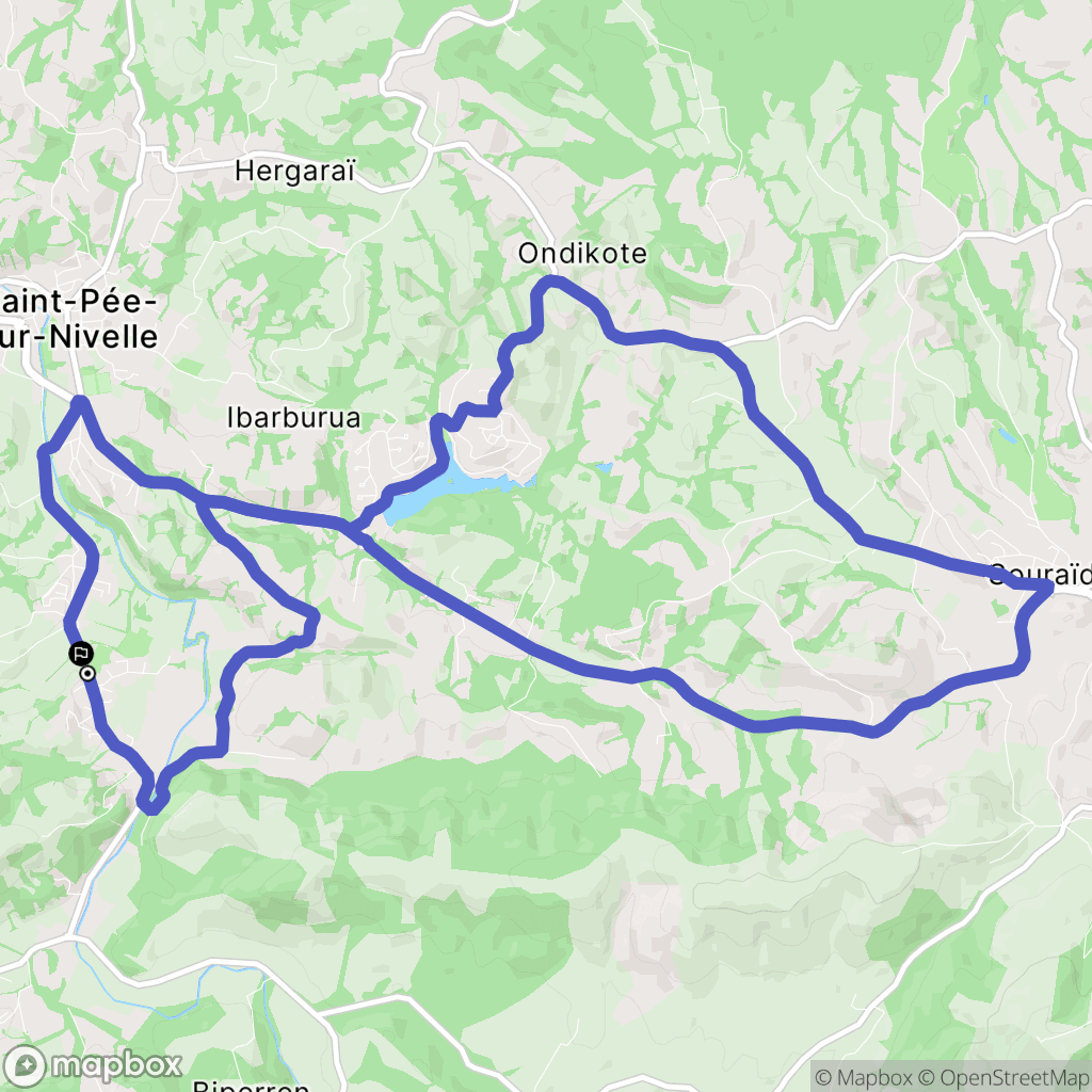 Saint-Pée-sur-Nivelle : carte du parcours de randonnée - France