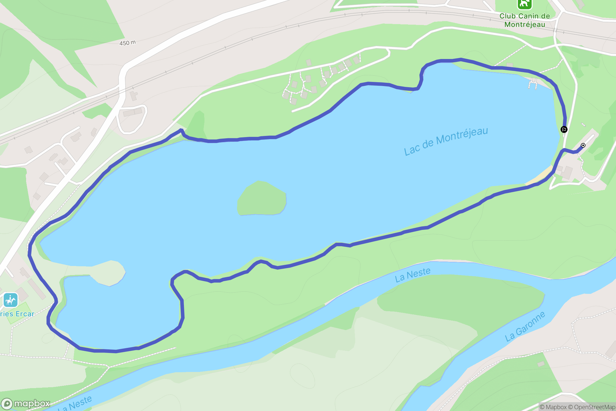 Montréjeau : carte du parcours de randonnée - France