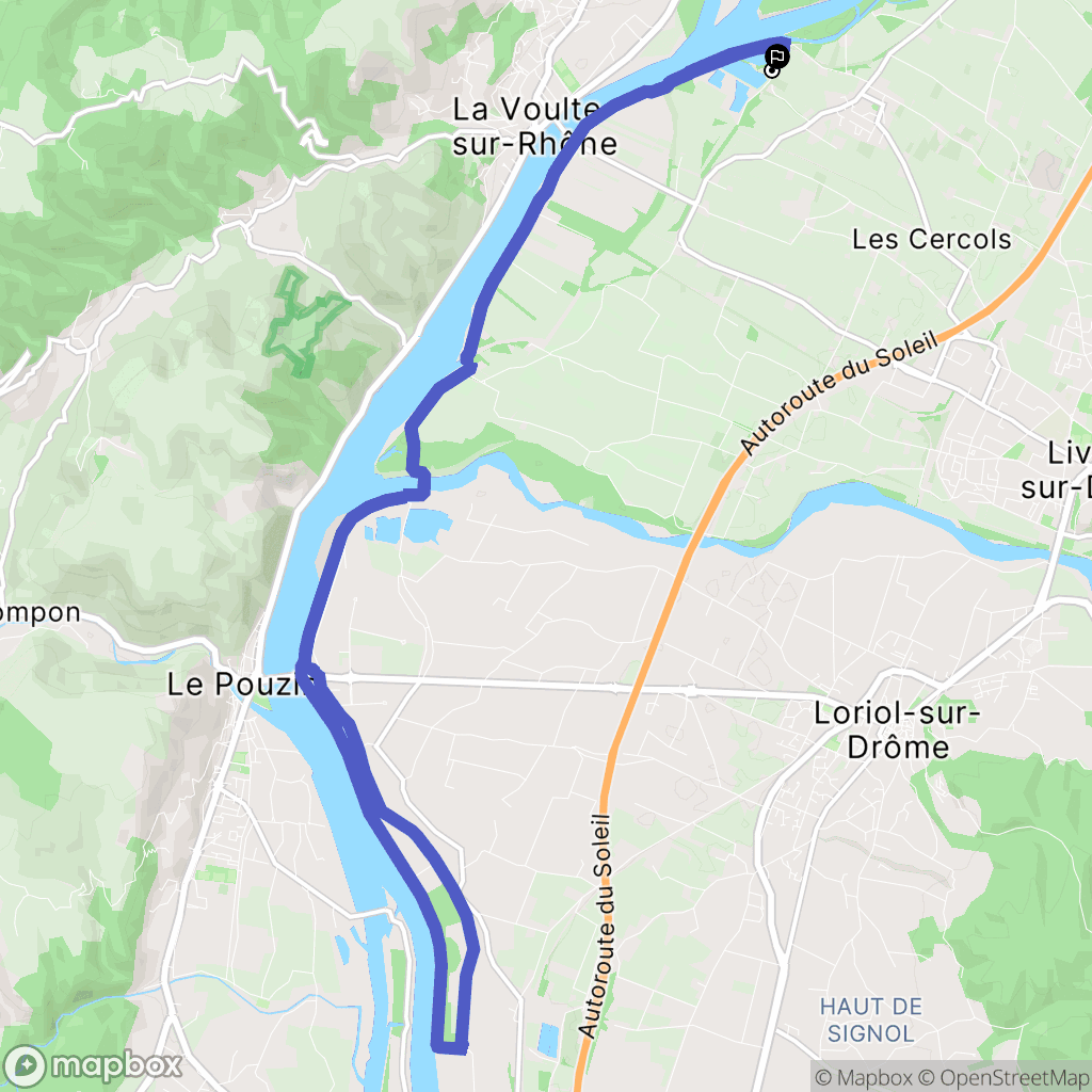 Livron-sur-Drôme : carte du parcours de randonnée - France