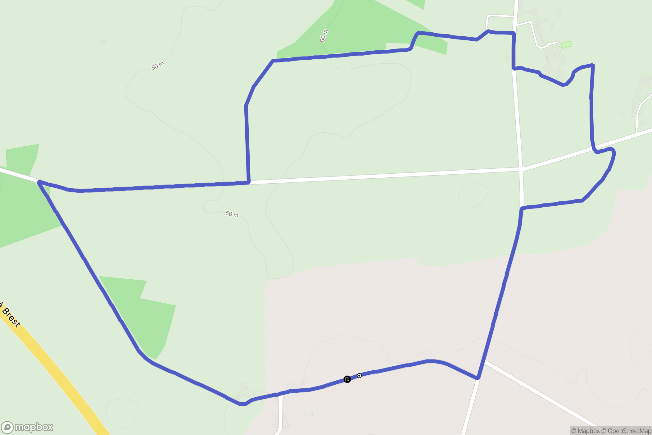 Campbon : carte du parcours de randonnée - France