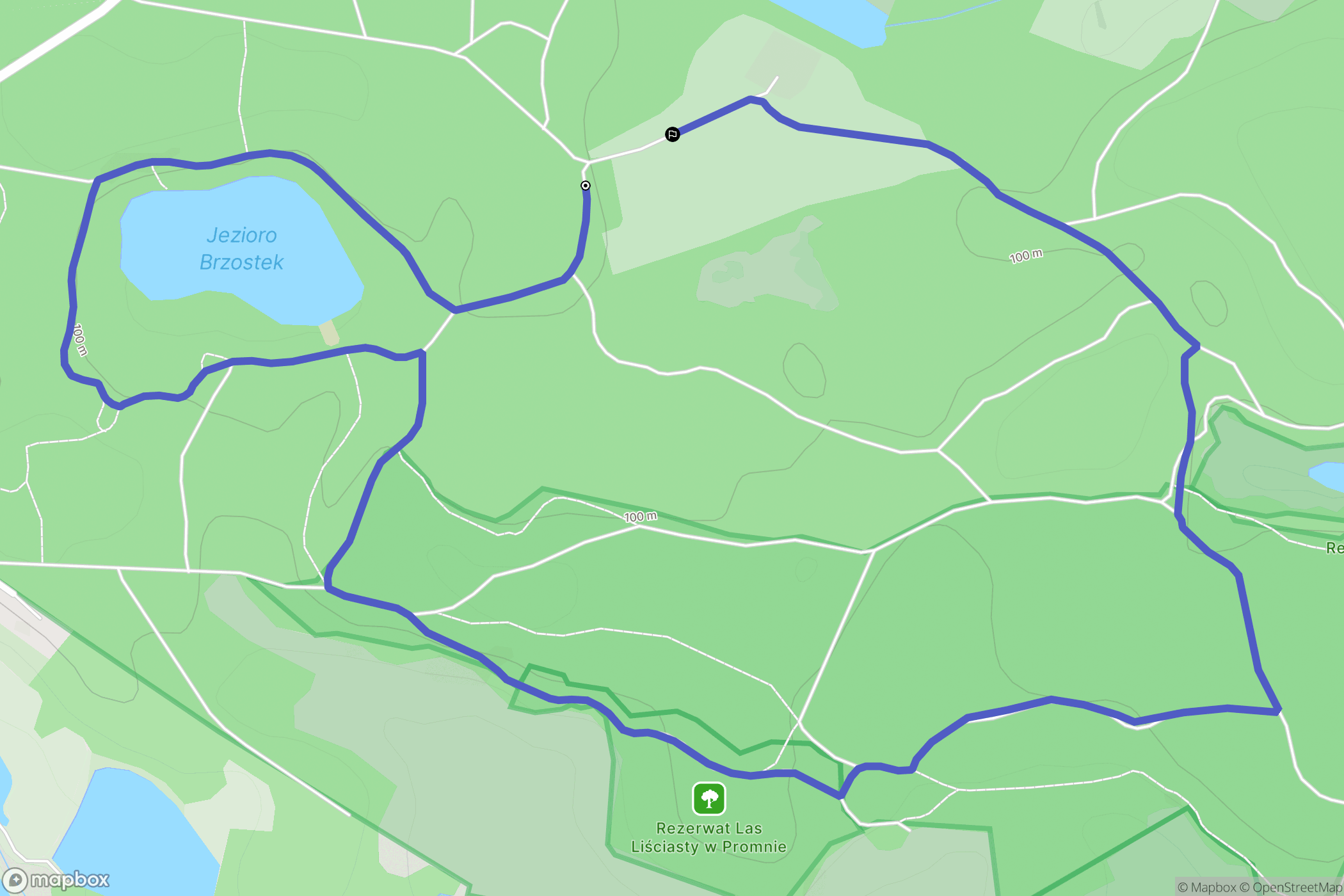 Promno: mapa trasy - Poland