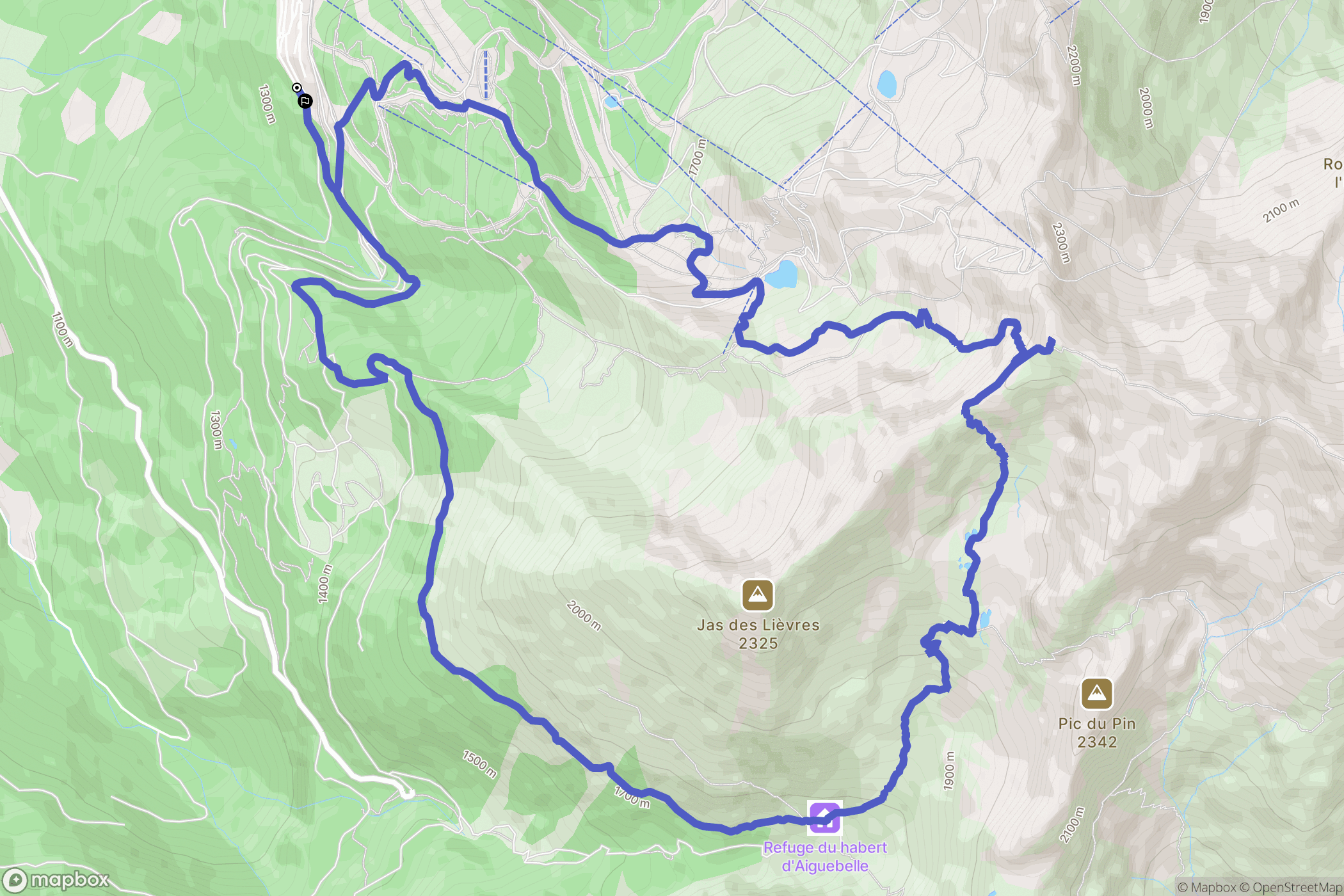 Les Adrets : carte du parcours de randonnée - France