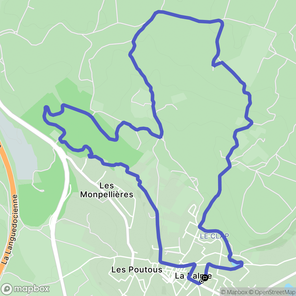 La Palme : carte du parcours de randonnée - France