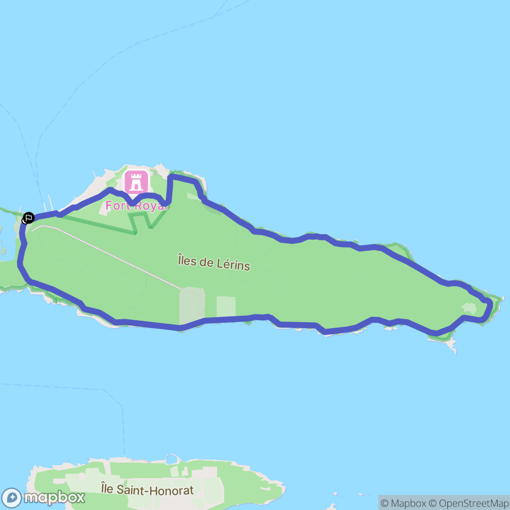 Cannes : carte du parcours de randonnée - France