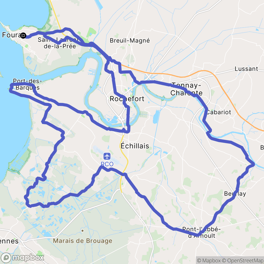 Fouras : carte du parcours de randonnée - France