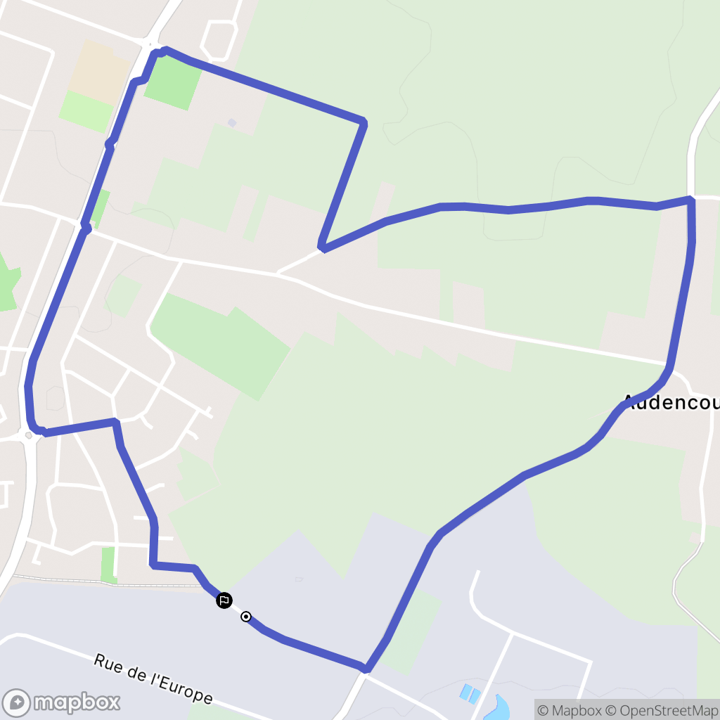 Caudry : carte du parcours de randonnée - France