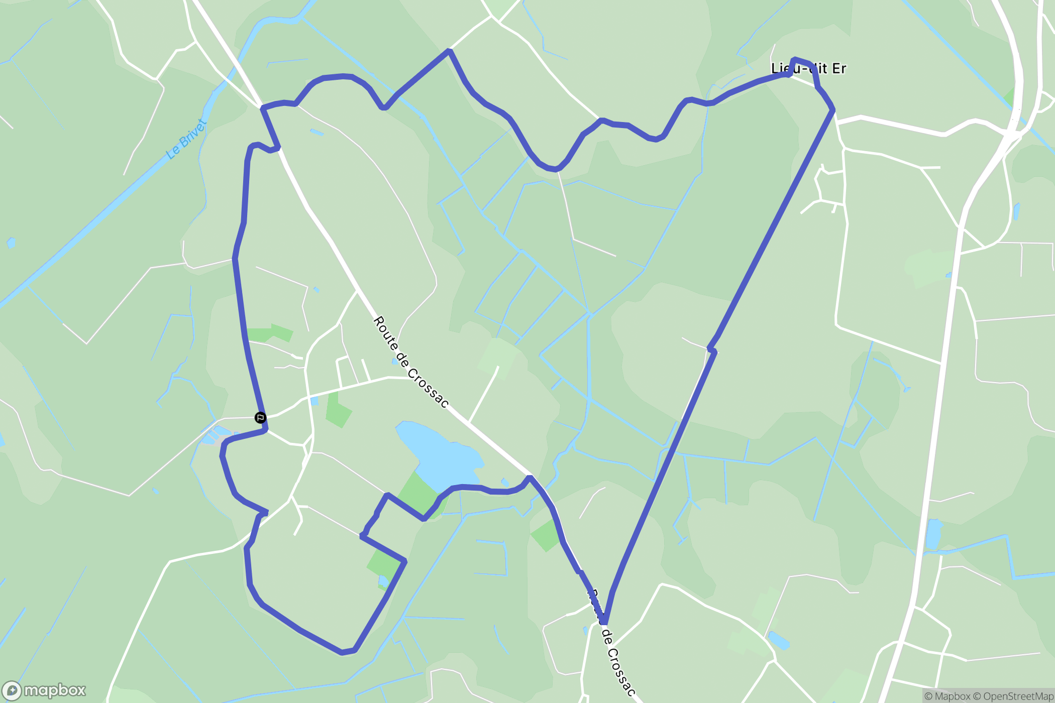 Donges : carte du parcours de randonnée - France
