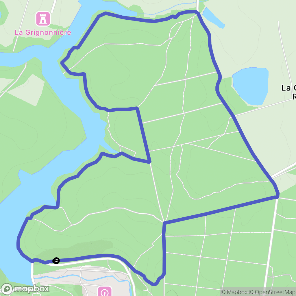 Mervent : carte du parcours de randonnée - France