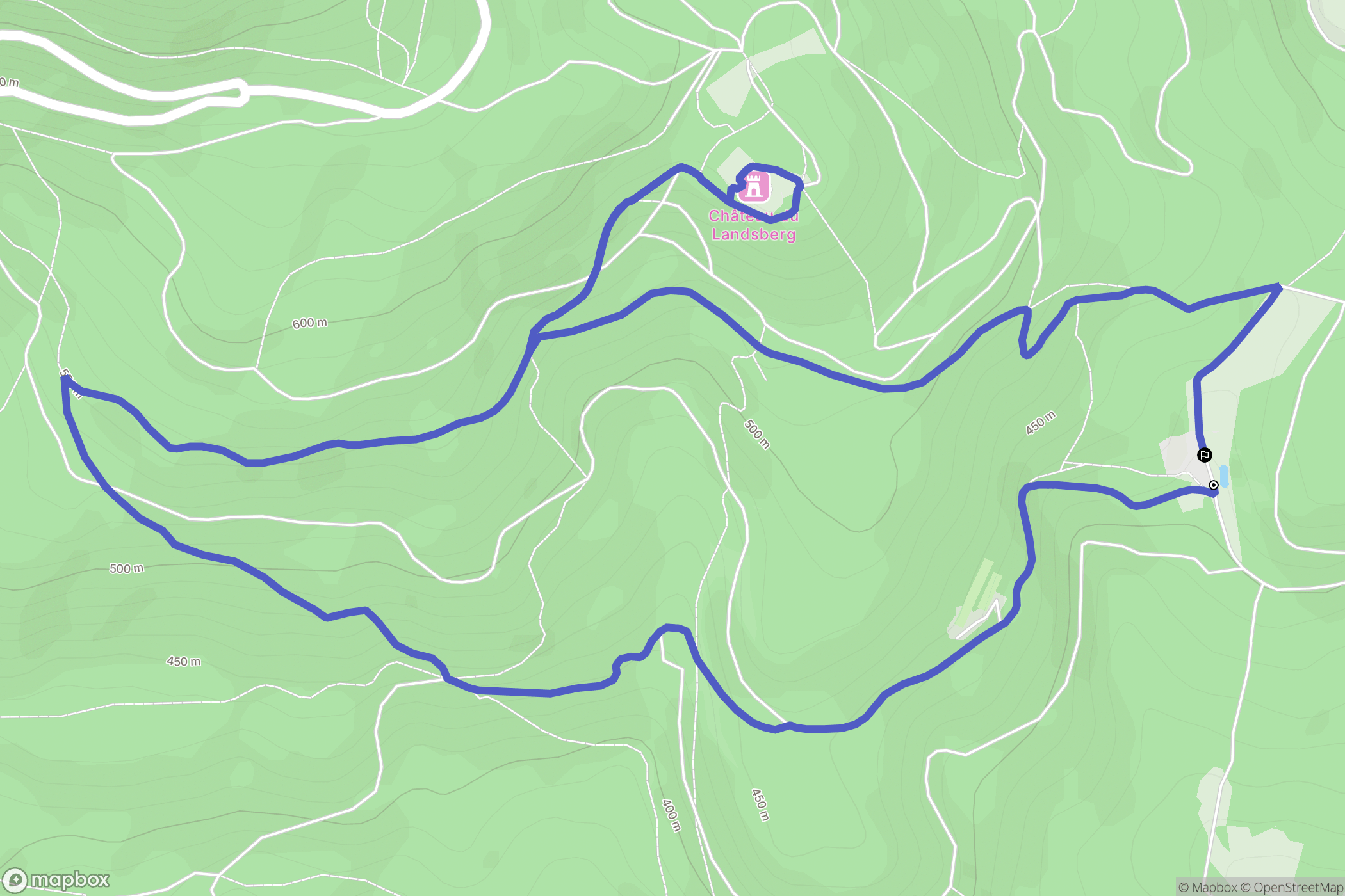 Barr : carte du parcours de randonnée - France