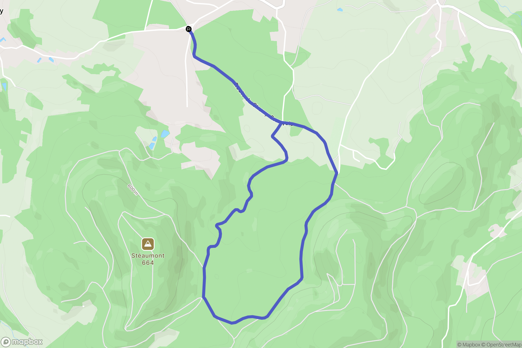 Fiménil : carte du parcours de randonnée - France
