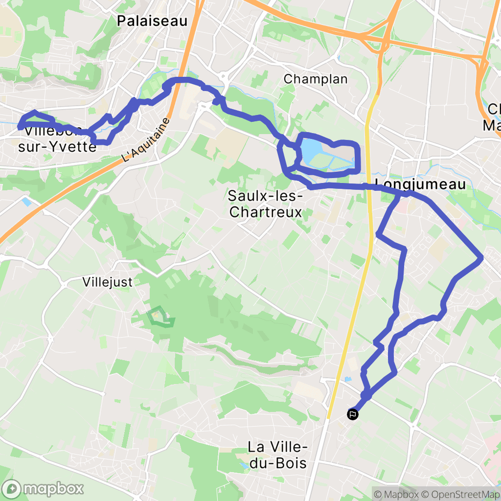 Ballainvilliers : carte du parcours de randonnée - France