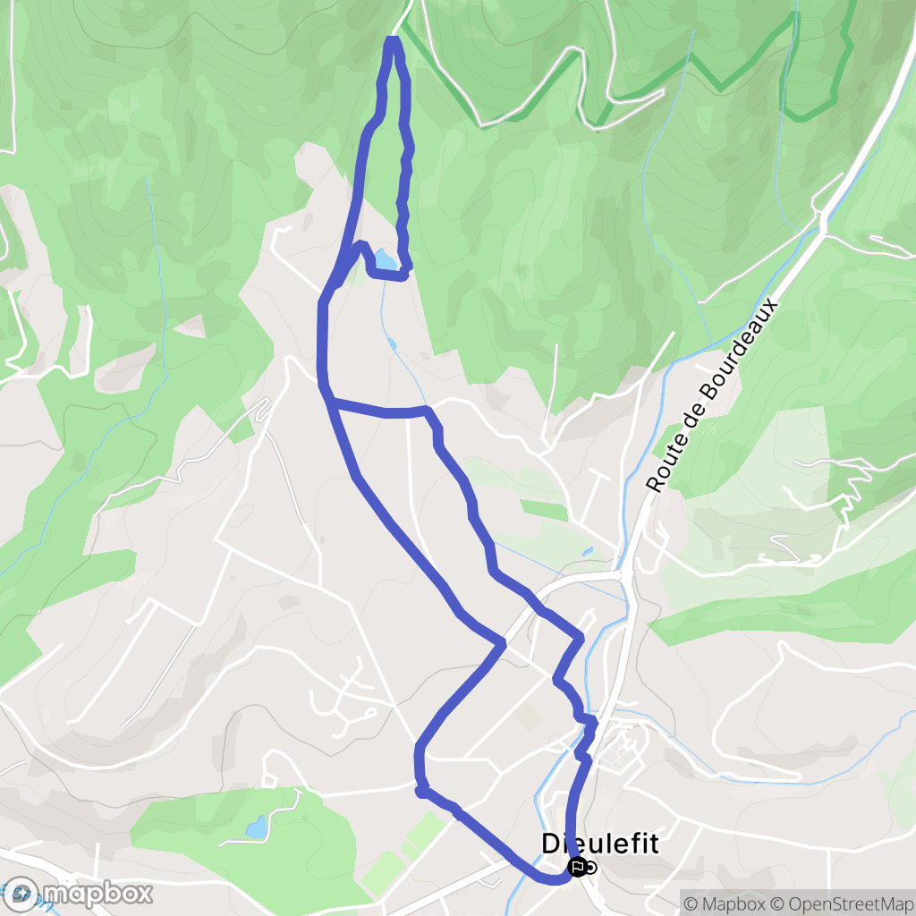 Dieulefit : carte du parcours de randonnée - France