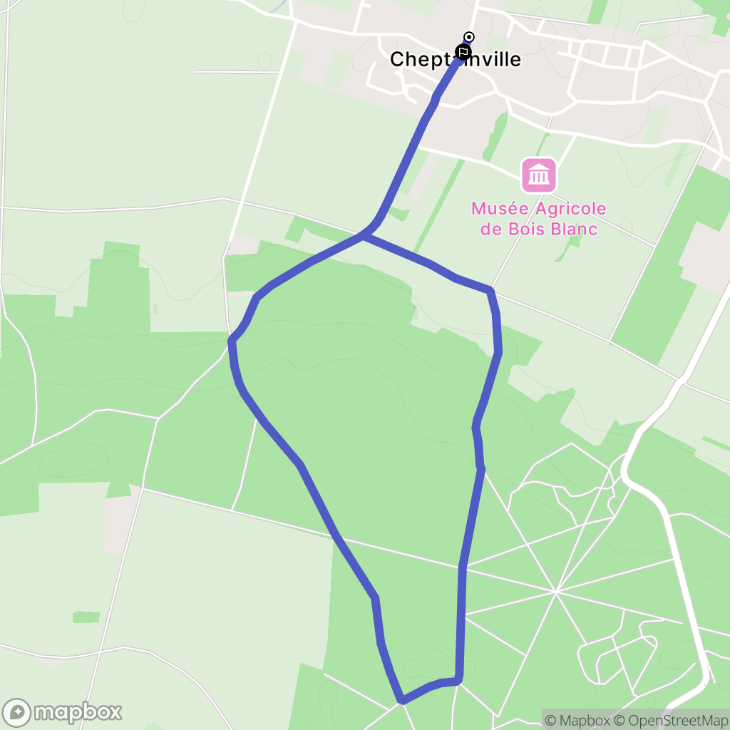 Cheptainville : carte du parcours de randonnée - France