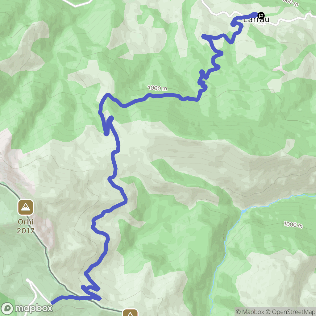 Larrau : carte du parcours de randonnée - France