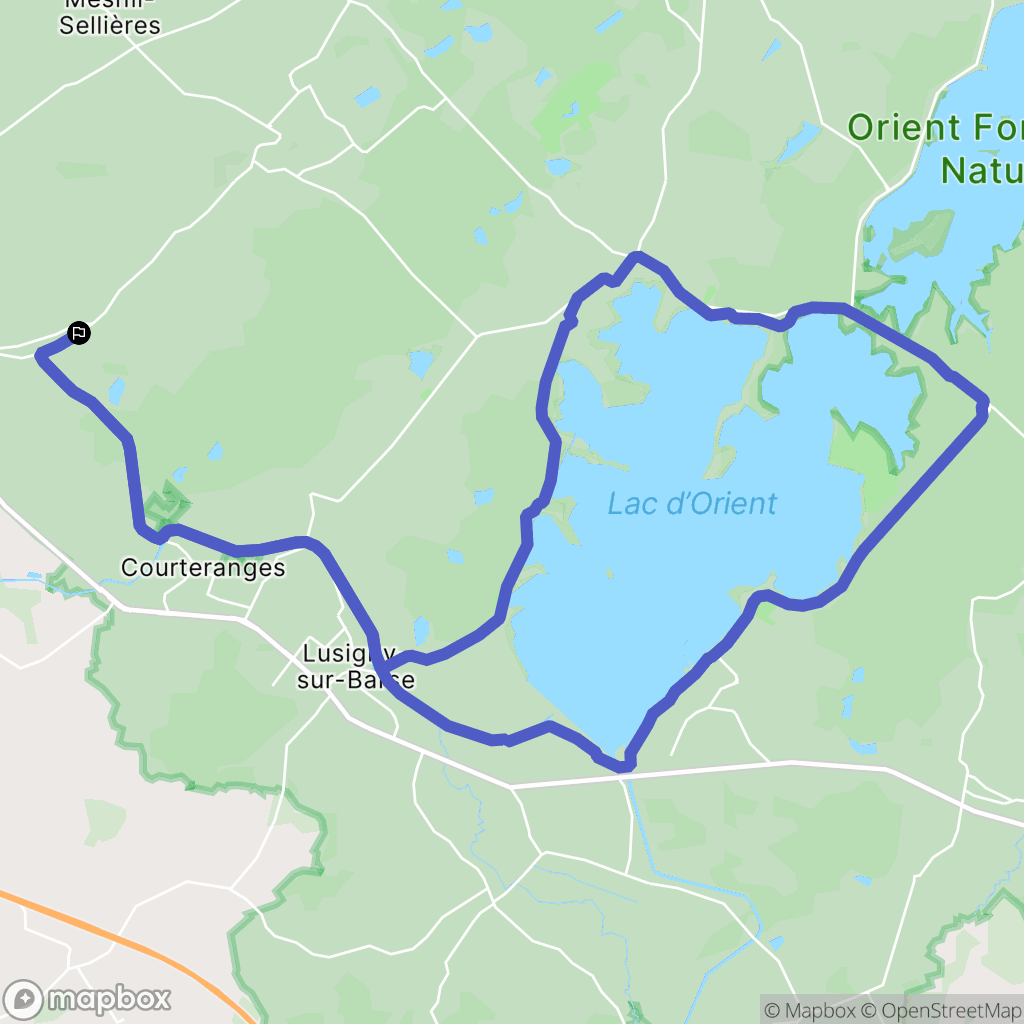 Laubressel : carte du parcours de randonnée - France