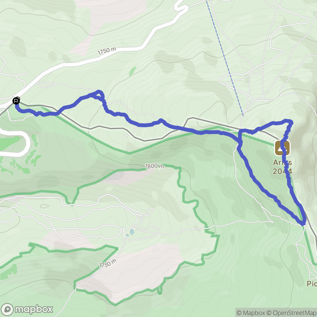 Arette : carte du parcours de randonnée - France