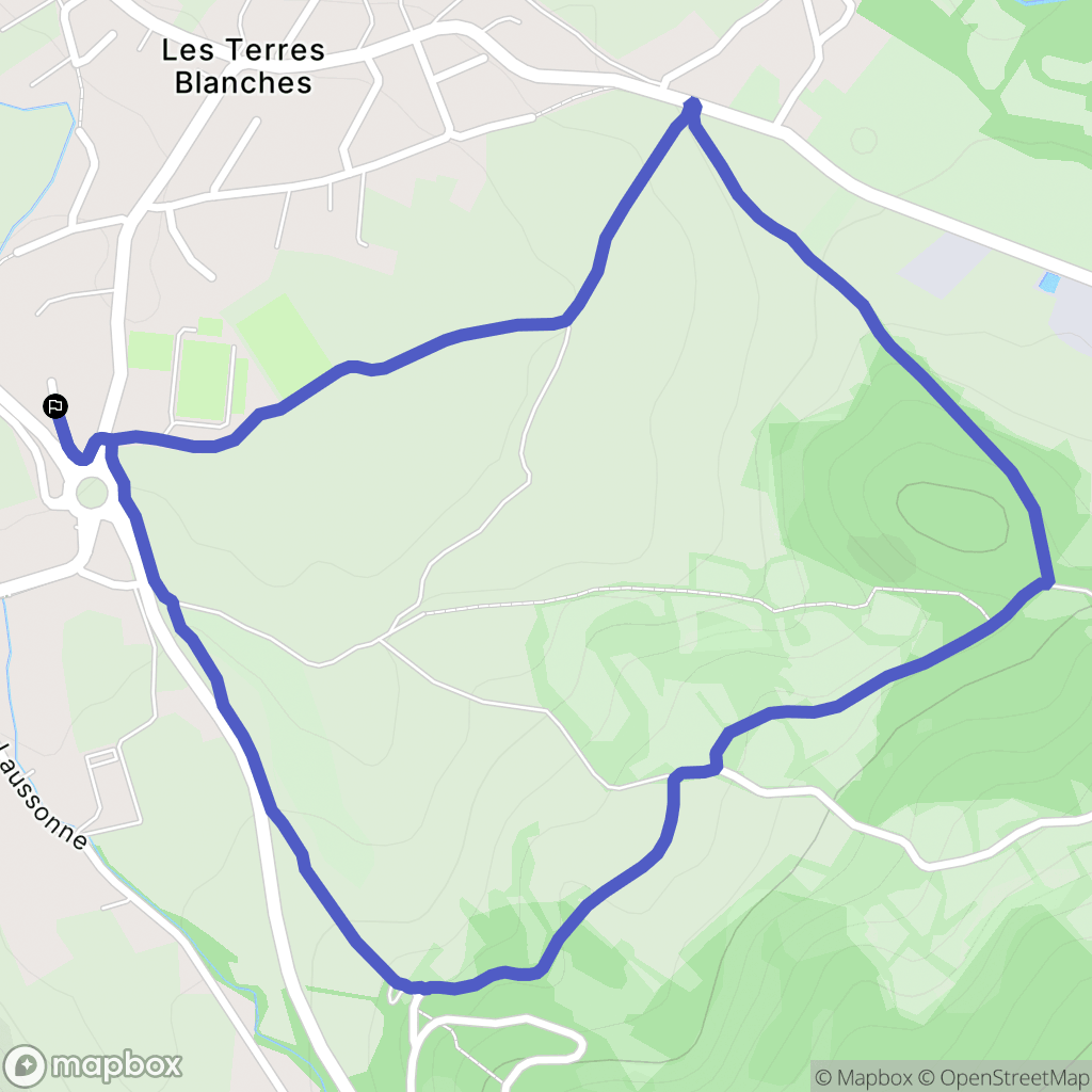 Lantriac : carte du parcours de randonnée - France