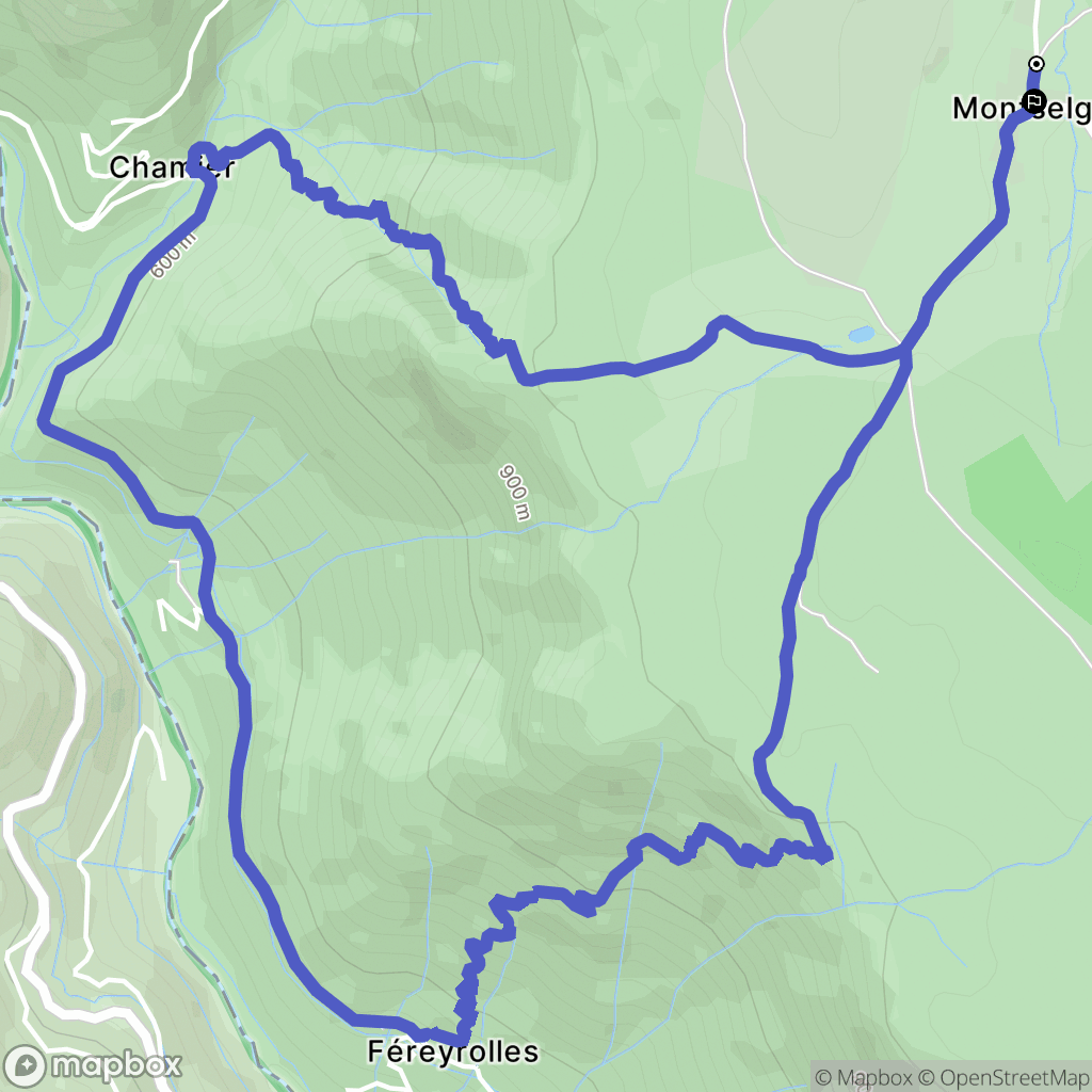 Montselgues : carte du parcours de randonnée - France