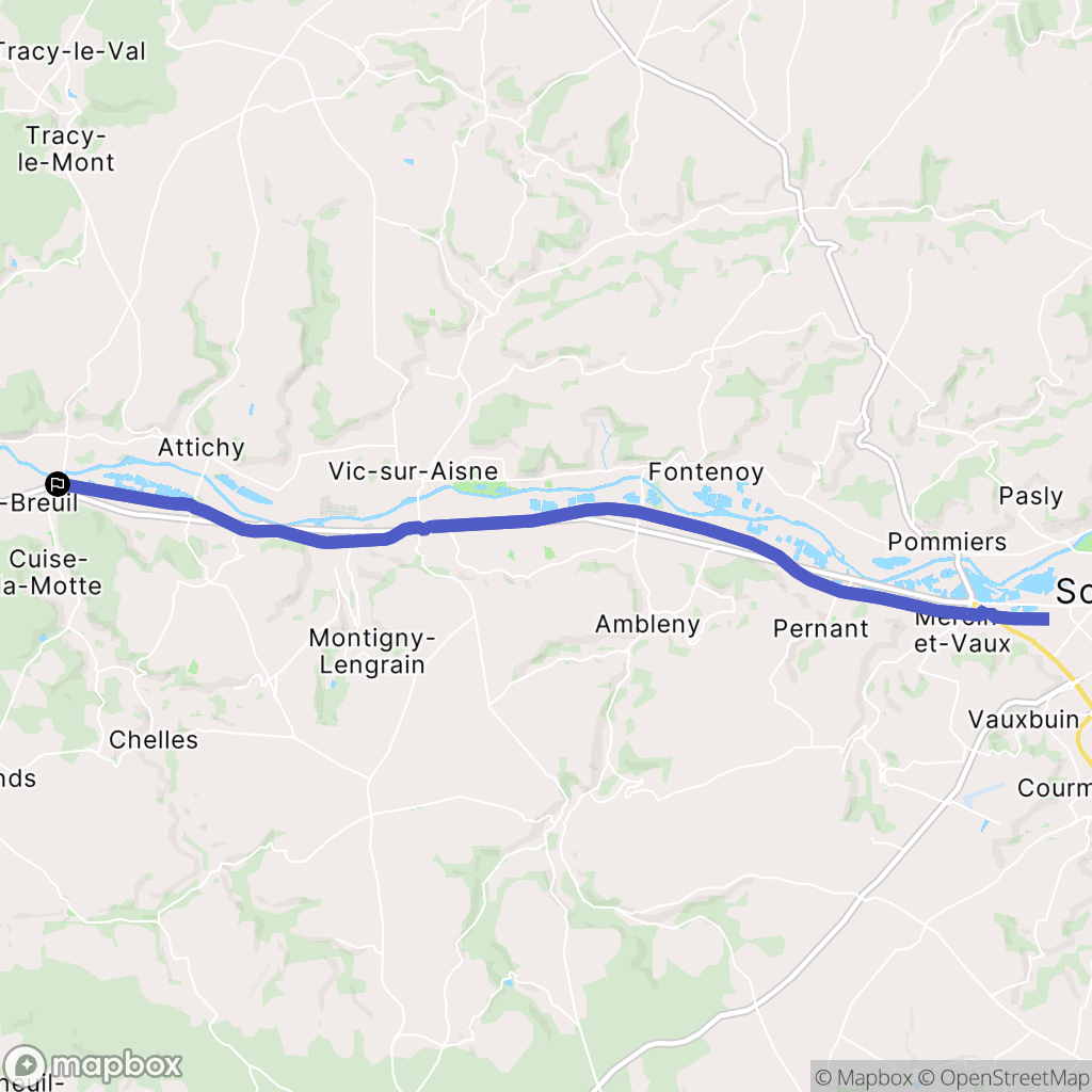 Cuise-la-Motte : carte du parcours de randonnée - France