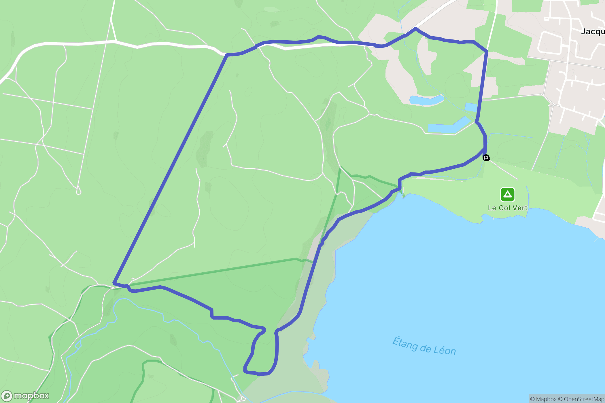 Vielle-Saint-Girons : carte du parcours de randonnée - France